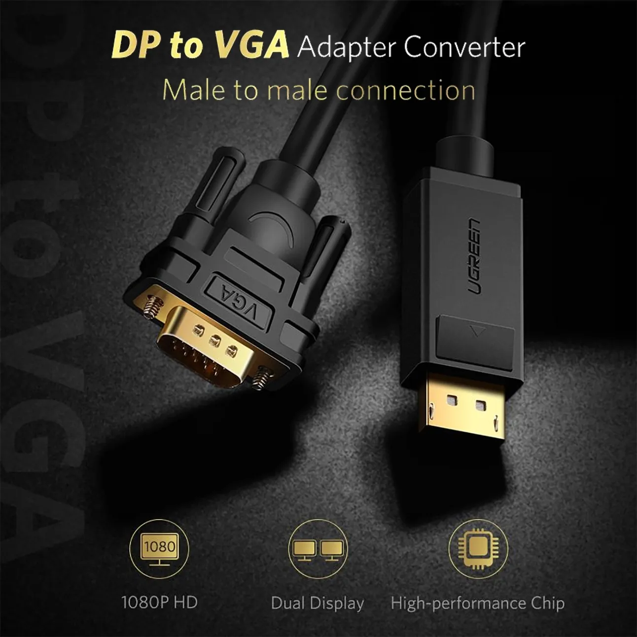 Dây Cáp chuyển Displayport sang VGA Ugreen DP105