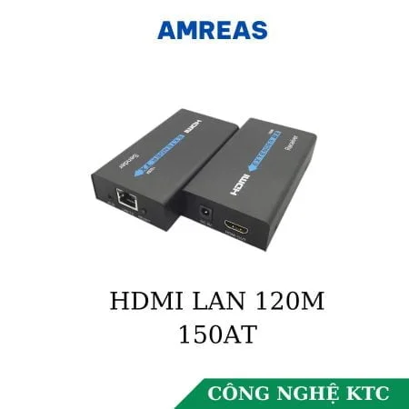 Bộ khuếch đại HDMI 120m qua cáp mạng Amreas HDMI-150AT