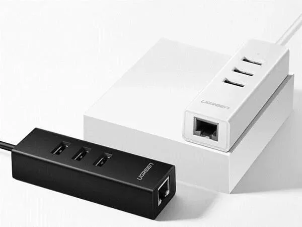 Hub USB 2.0 Ugreen CR129 4 in 1 (3 USB 2.0+1 Lan)