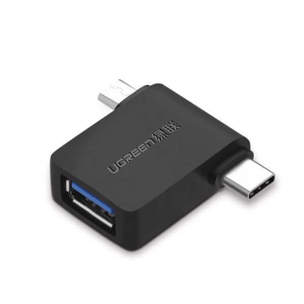 Đầu chuyển Micro USB/USB Type-C sang USB 3.0 Ugreen 30453 hỗ trợ OTG