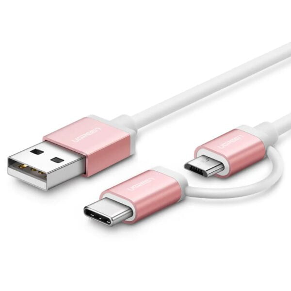 Dây sạc USB 2.0 sang Micro USB và Type C Ugreen 25cm-2m