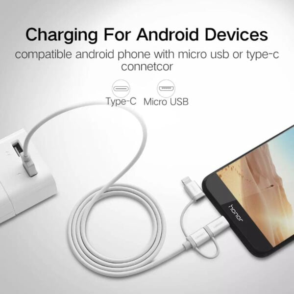 Dây sạc USB 2.0 sang Type-C Micro USB Lightning Ugreen 0.5m-1.5m