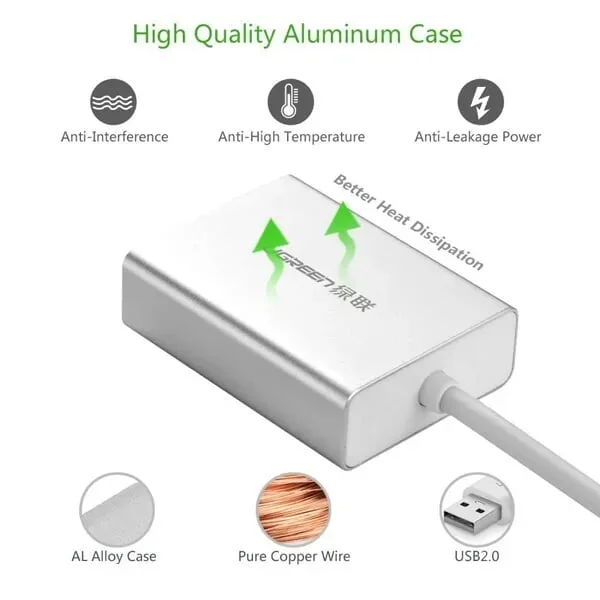 Dây cáp USB 2.0 sang VGA Ugreen 40244