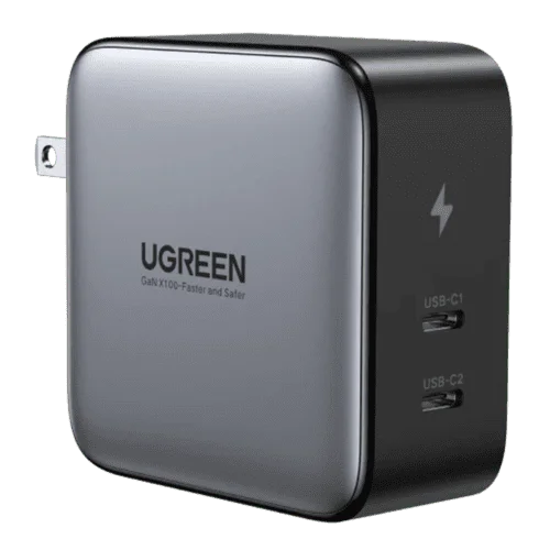 Củ sạc 100W Ugreen 40795 GaN Nexode 2 cổng cho điện thoại, laptop, máy tính bảng