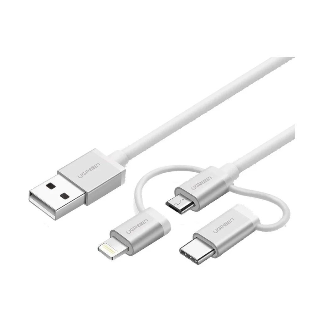 Dây sạc USB 2.0 sang Type-C Micro USB Lightning Ugreen US186