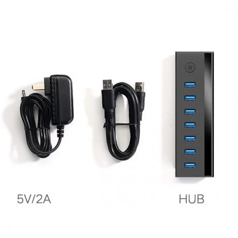 Hub USB 3.0 Ugreen 30845 7 in 1 (7 USB 3.0 + 1 nguồn 5V/2A) - Ảnh 4
