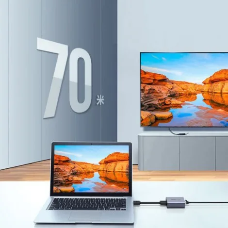Bộ khuếch đại HDMI 70m qua cáp mạng Ugreen 20519