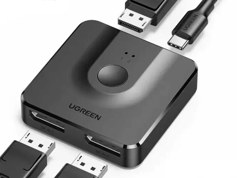 Bộ gộp Displayport 2 ra 1 hỗ trợ Urgreen CM430 (hỗ trợ 4k@60Hz)
