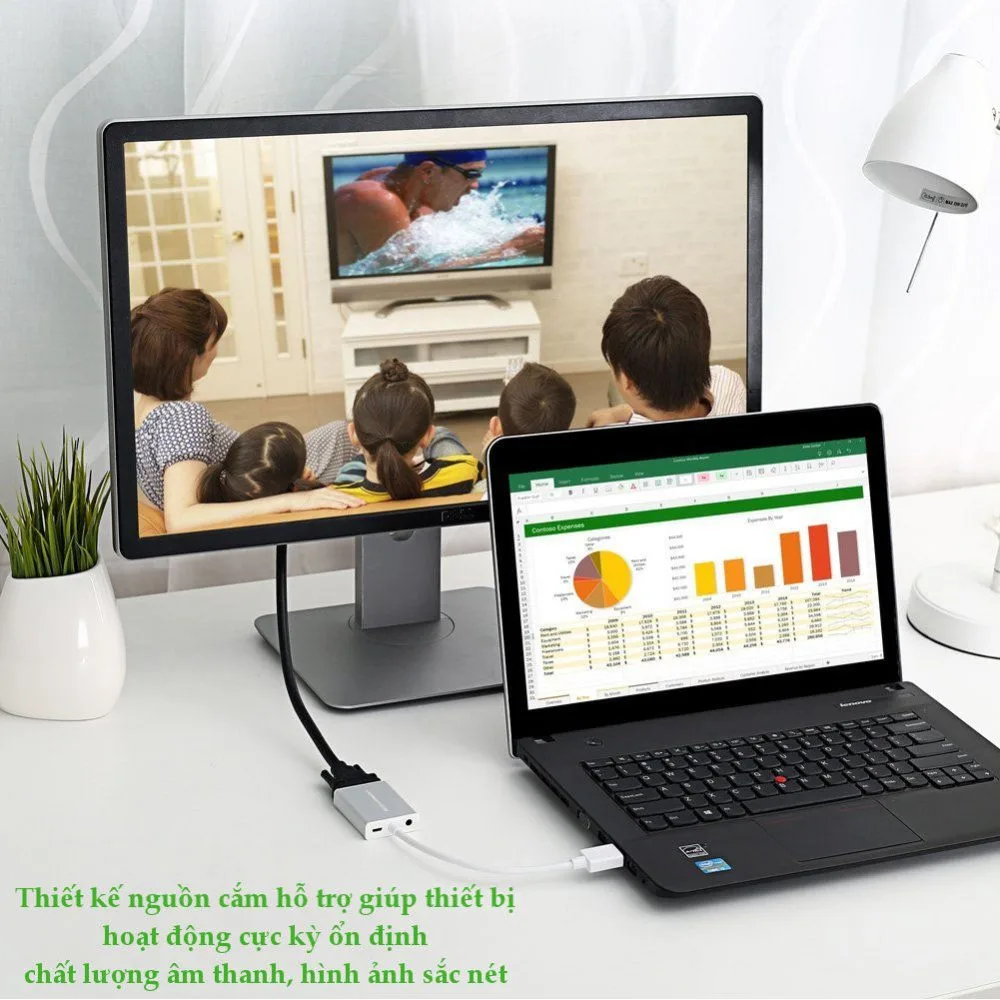 Dây cáp chuyển HDMI to VGA Ugreen MM102 hỗ trợ Full HD 1920×1080