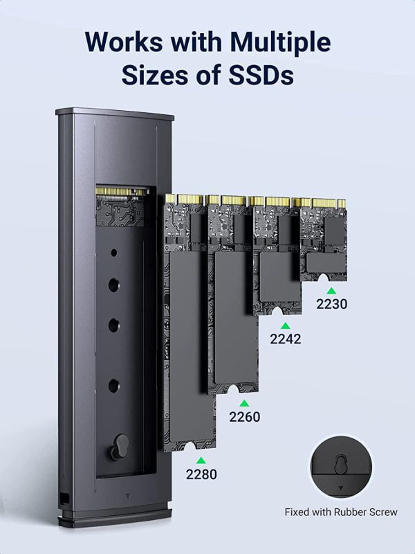 Box ổ cứng SSD M.2 B&M-Key & M-Key NVME - PCIE 3.0 USB Type-C 3.2 GEN2 90541