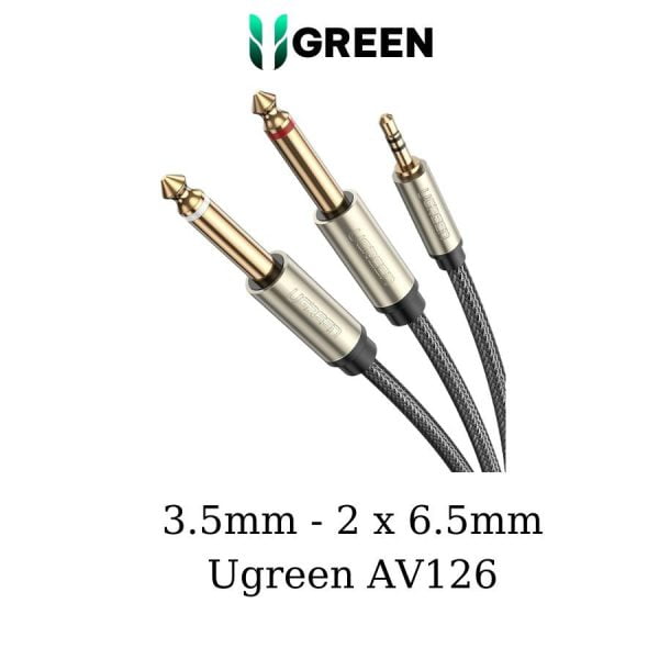 Cáp âm thanh 3.5mm to 6.5mm dài 1m Ugreen 10613