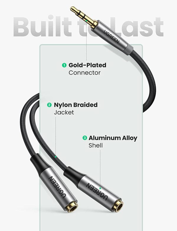 Cáp chia âm thanh 3.5mm 1 ra 2 Ugreen 50253