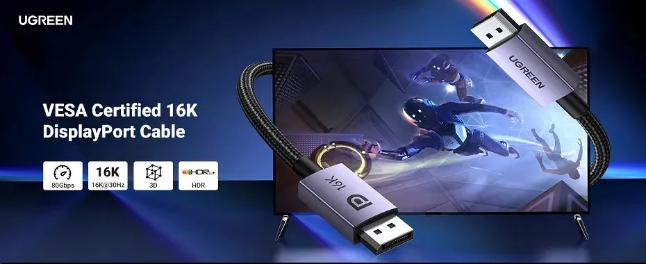 Dây Cáp Displayport 2.1 Ugreen DP118
