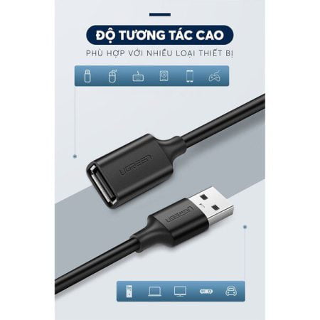 Cáp nối dài USB 2.0 1m Ugreen 10314