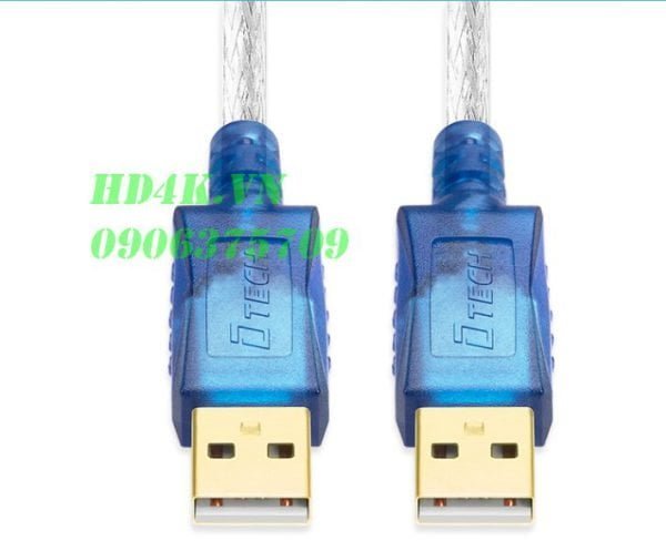 Cáp USB to USB 2.0 dài 10m 2 dầu dương DTECH DT-5026C