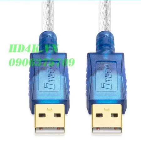 Cáp USB to USB 2.0 dài 10m 2 dầu dương DTECH DT-5026C