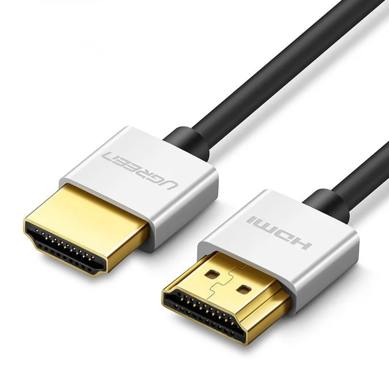 Dây cáp HDMI 0.5m-3m siêu mỏng Ugreen 2.0 HD117 hỗ trợ 4k, 3D