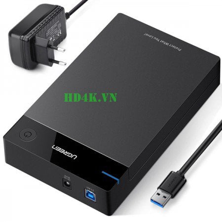 Hộp đựng ổ cứng 3.5 inch Sata/USB 3.0 hỗ trợ 10TB  Ugreen 50423