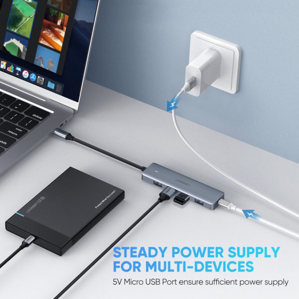 Bộ chia Type C 4 cổng USB 3.0 Ugreen 70336