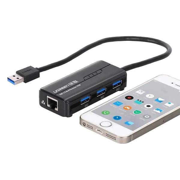 Hub USB Ugreen 4 in 1 (3 USB + 1 LAN) 2 phiên bản USB 2.0 & USB 3.0