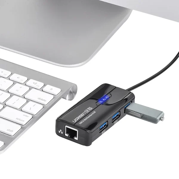 Hub USB Ugreen 4 in 1 (3 USB + 1 LAN) 2 phiên bản USB 2.0 & USB 3.0