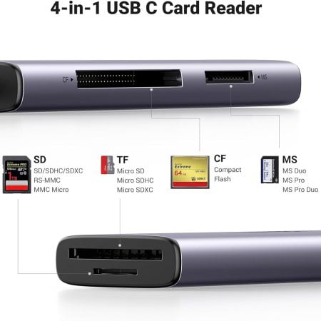 Đầu đọc thẻ USB- type C Ugreen 15307