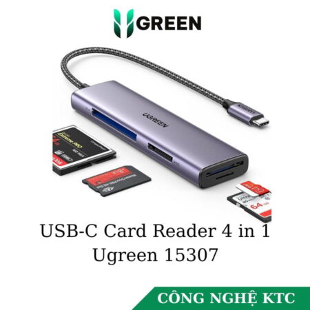 Đầu đọc thẻ USB - C  hỗ trợ SD/TF/CF 3.0/MS Ugreen 15307  CM627