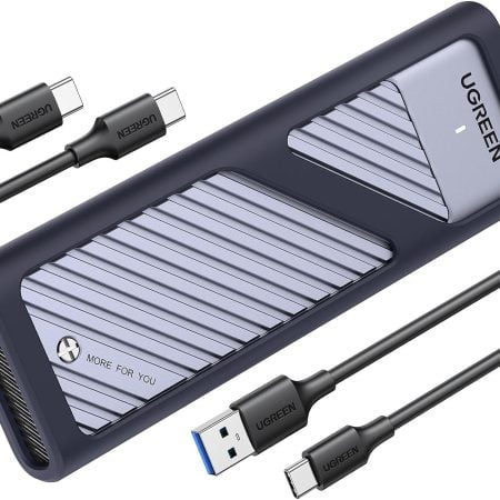 Box ổ cứng SSD M.2 M-KEY/M+B Key NVME - PCIE 3.0 USB C 3.1 GEN2 Ugreen 15511