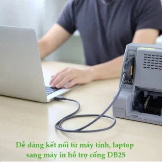 Cáp chuyển USB to DB25  Parallel dài 2m Ugreen 20224