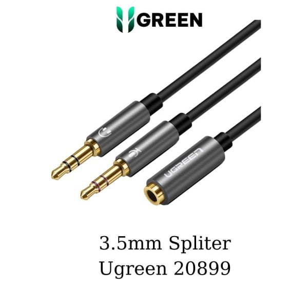 Cáp âm thanh 3.5 to 2 jack 3.5mm 1 loa 1 Mic Ugreen 20899