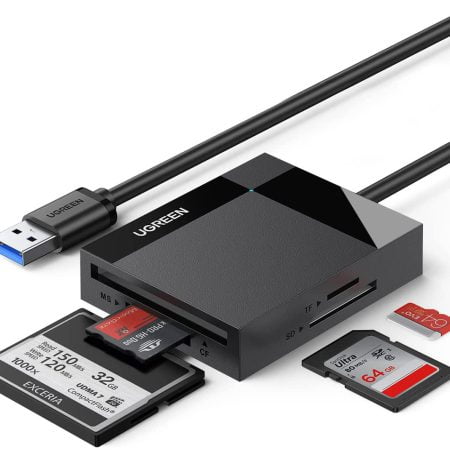 Đầu đọc thẻ USB 3.0 đa năng CF SD TF MS dài 1M Ugreen (30231)