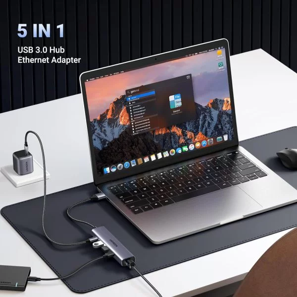 Bộ chia USB 3.0 ra 3 cổng USB 3.0 + Lan 1000Mbps  Ugreen 60554