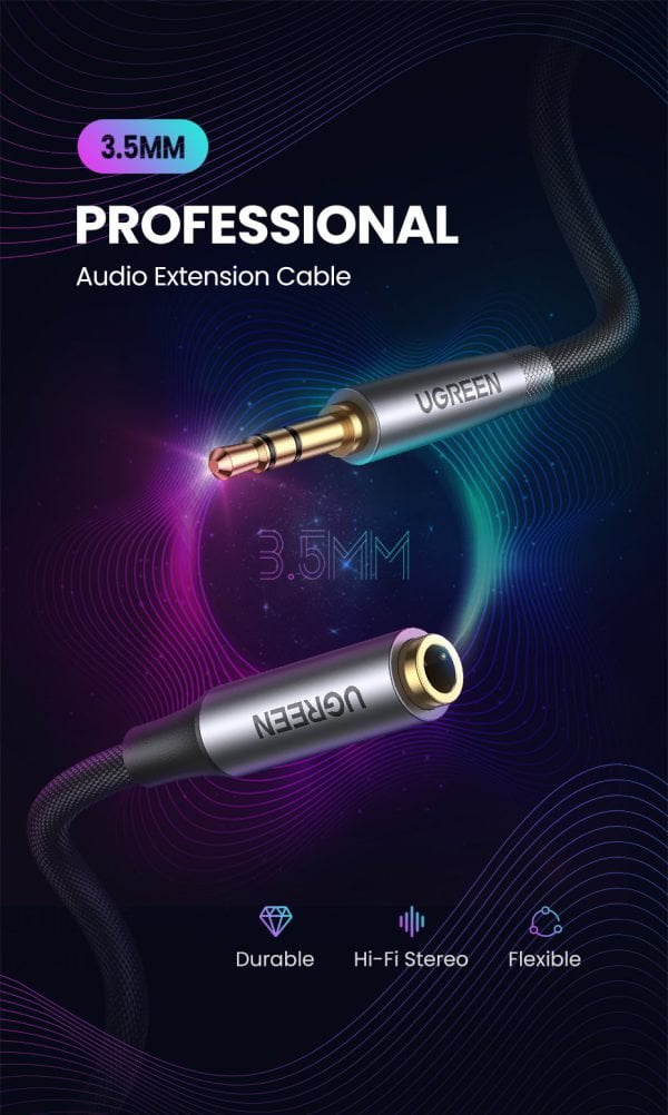 Cáp Audio 3.5mm nối dài 1m Ugreen 50238