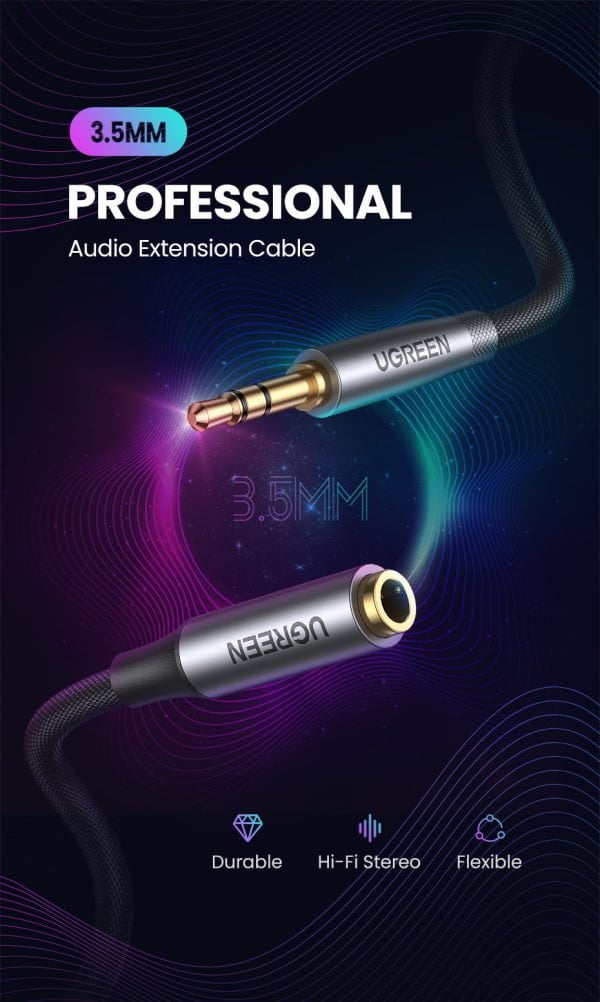 Cáp Audio 3.5mm nối dài 5m Ugreen 60311