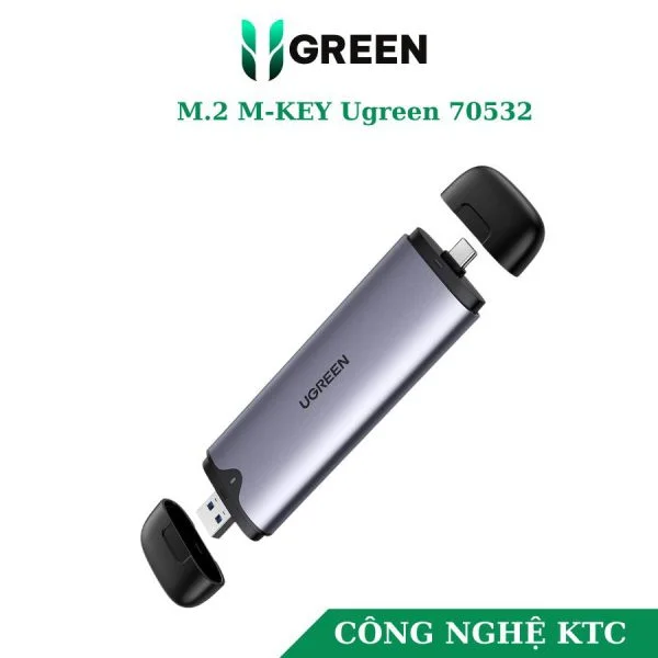 Thiết bị ổ cứng SSD M.2 M-Key NVME/PCIE USB 3.1 GEN2 Ugreen 70532