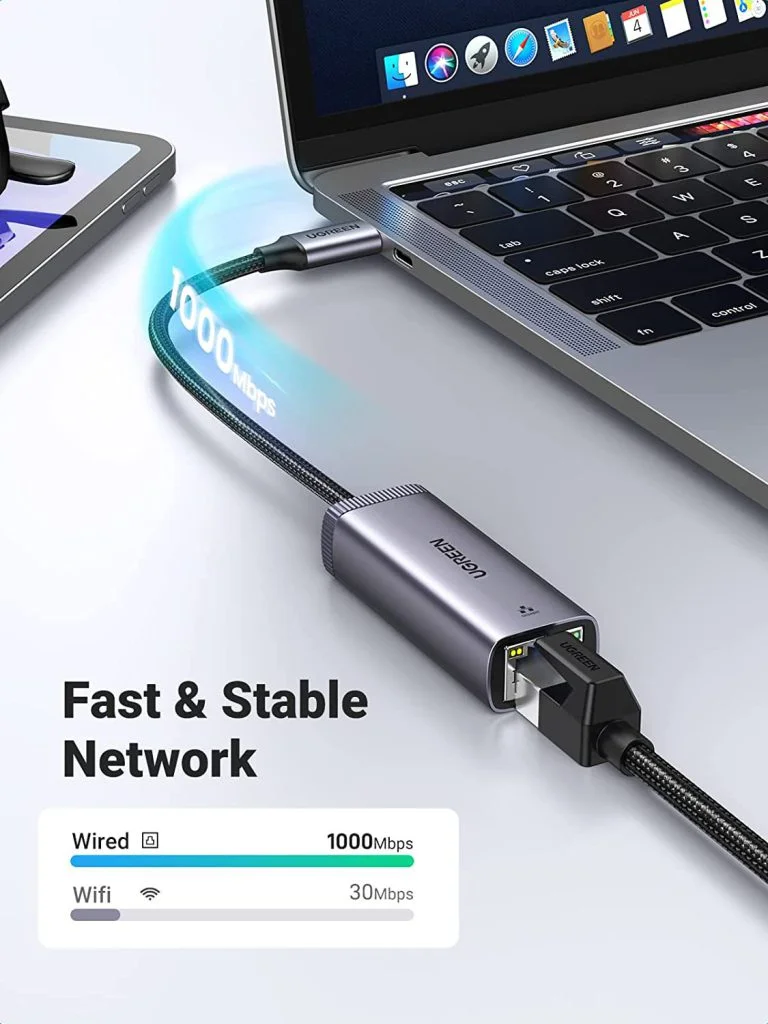 Dây cáp USB Type-C sang LAN 1Gbps Ugreen 40322