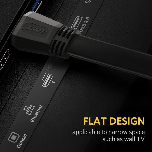 Cáp HDMI 2.0 dẹt dài 1,5m hỗ trợ 4K@60MHz Ugreen 50819