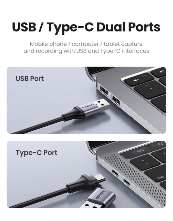 Thiết bị ghi hình HDMI to USB 2.0 / Type-C Ugreen 40189