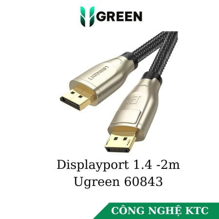 Cáp Displayport 1.4 dài 2m  4K*2K 60Hz Ugreen 60843