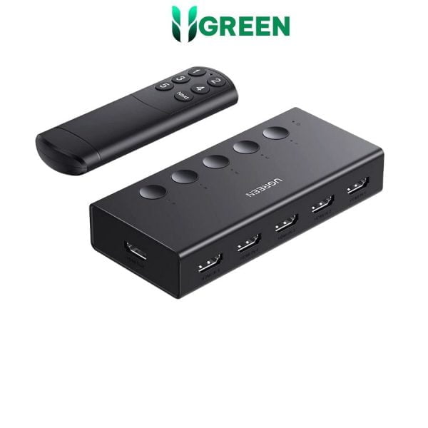 Bộ gộp HDMI chuẩn 2.0 5 vào 1 ra hỗ trợ 4K 60Hz Ugreen 90512