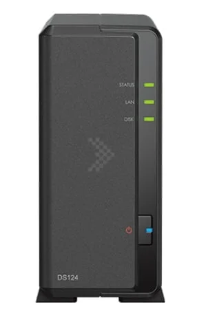 Thiết bị lưu trữ NAS Synology DS124 (Realtek RTD1619B-1GB DDR4-1 Bay)