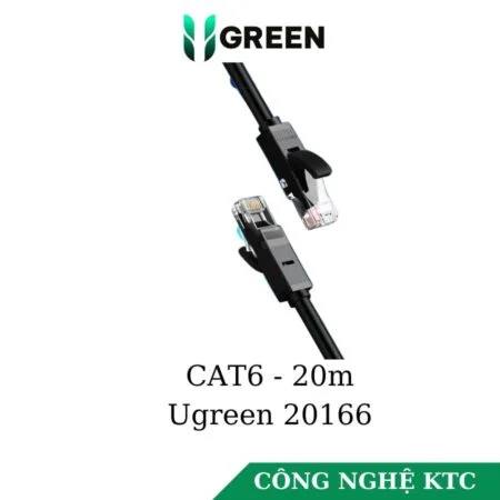 Cáp mạng CAT6 15m (màu đen) cao cấp Ugreen 20165