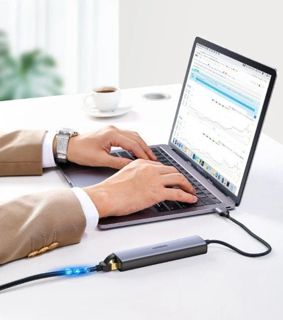 Bộ chia USB 3.0 ra 3 cổng USB 3.0 + Lan 1000Mbps Ugreen 20915