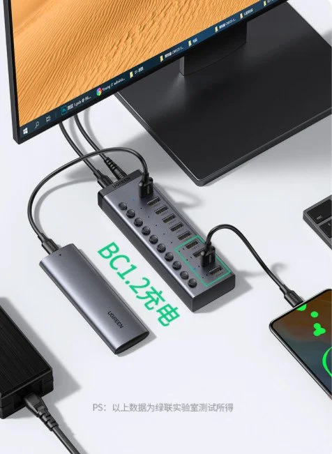 Bộ HUB chia 7 cổng USB 3.0 có công tắc Ugreen 30778