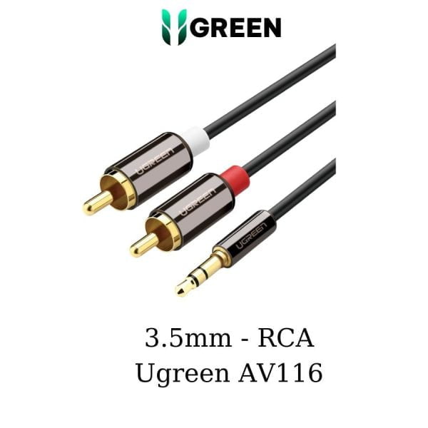Cáp âm thanh 1 ra 2 RCA 1M Ugreen 10749