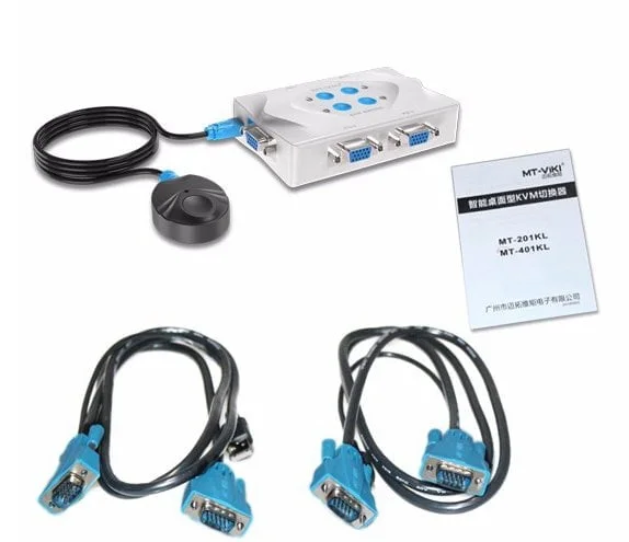Bộ chia VGA 4 ra 1 có KVM MT-VIKI MT-401K-L