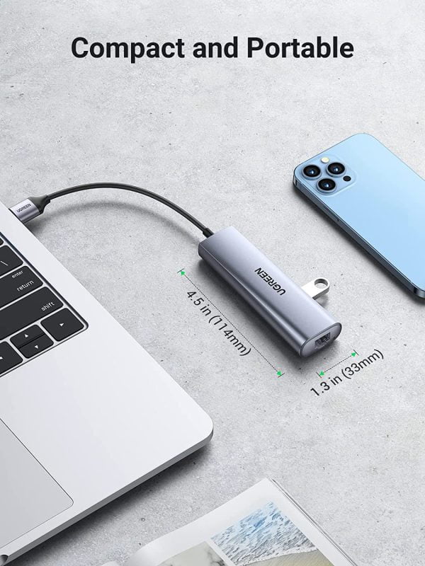 Bộ chia USB 3.0 ra 3 cổng USB 3.0 + Lan 1000Mbps Ugreen 60812