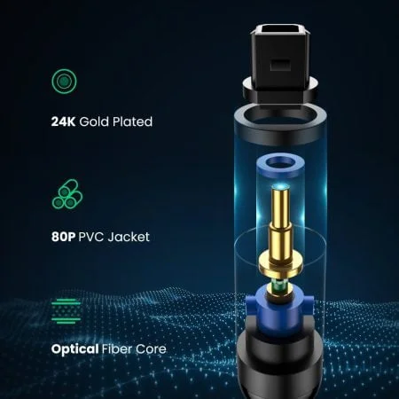 Cáp âm thanh quang dài 1m (Toslink Optical) Ugreen 70890