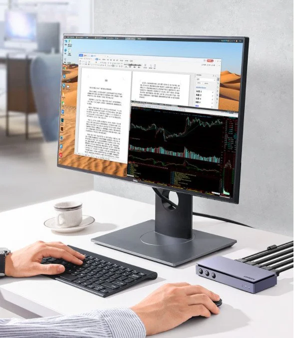 Bộ gộp HDMI 2 ra 1 có KVM với chức năng chia màn hình Ugreen 80187