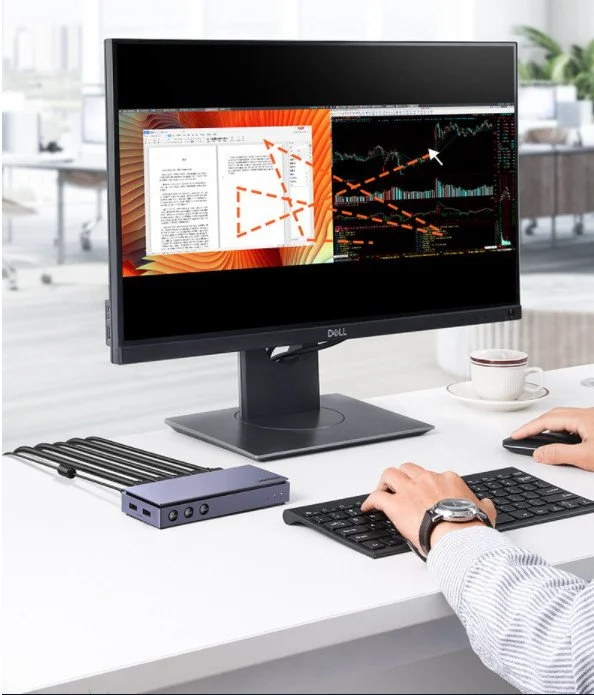 Bộ gộp HDMI 2 ra 1 có KVM với chức năng chia màn hình Ugreen 80187